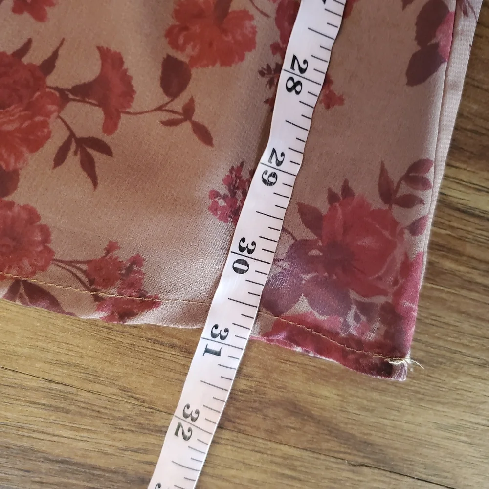 Forever 21 Tunic Size XS Floral Long Sleeve - Picture 4 of 5